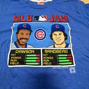 Homage MLB Jam Chicago Cubs Tee Medium –‎ Dawson & Sandberg Graphic 2021